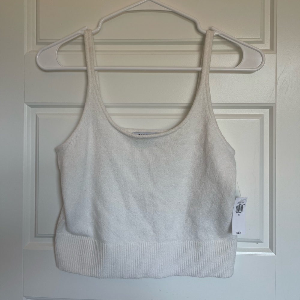 Old Navy White sweater cropped tank top -XS